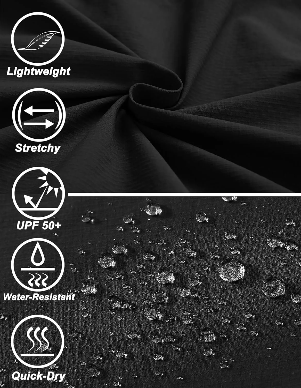 WENRONSTA Men's Hiking Work Cargo Pants Quick-Dry Lightweight Waterproof 6 Pockets Outdoor Mountain Fishing Camping Pants