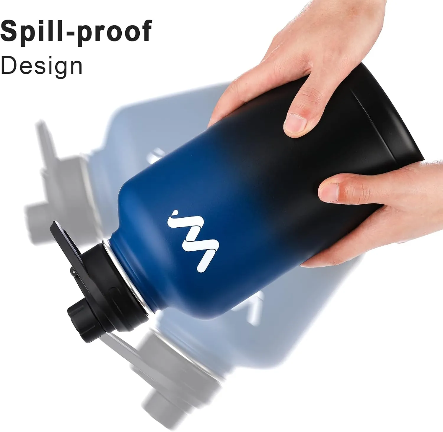 WEREWOLVES Insulated Water Bottle With Paracord Handles & Strap & Straw Lid & Spout Lid,Reusable Wide Mouth Vacuum Stainless Steel Water Bottle for Adults 24 oz, 32 oz, 40 oz
