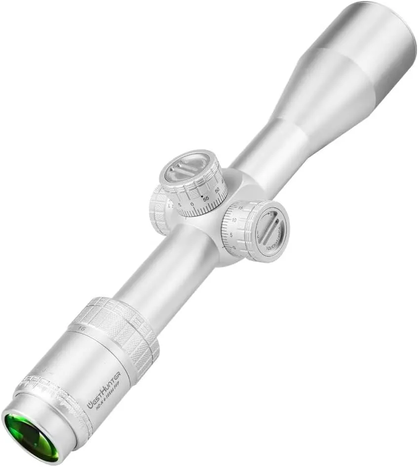 WestHunter Optics HD-N 4-16x44 FFP Riflescope, 30 mm Tube First Focal Plane Etched Glass Reticle Tactical 1/4 MOA Hunting Shooting Scopes