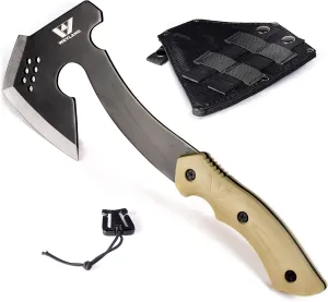 WEYLAND Survival Hatchet & Camping Axe with MOLLE Sheath - Small Tactical Bushcraft Camping Axes & Hatchets for Splitting & Chopping Wood, Kindling Splitter for Fire Wood, Camp Hand Tool