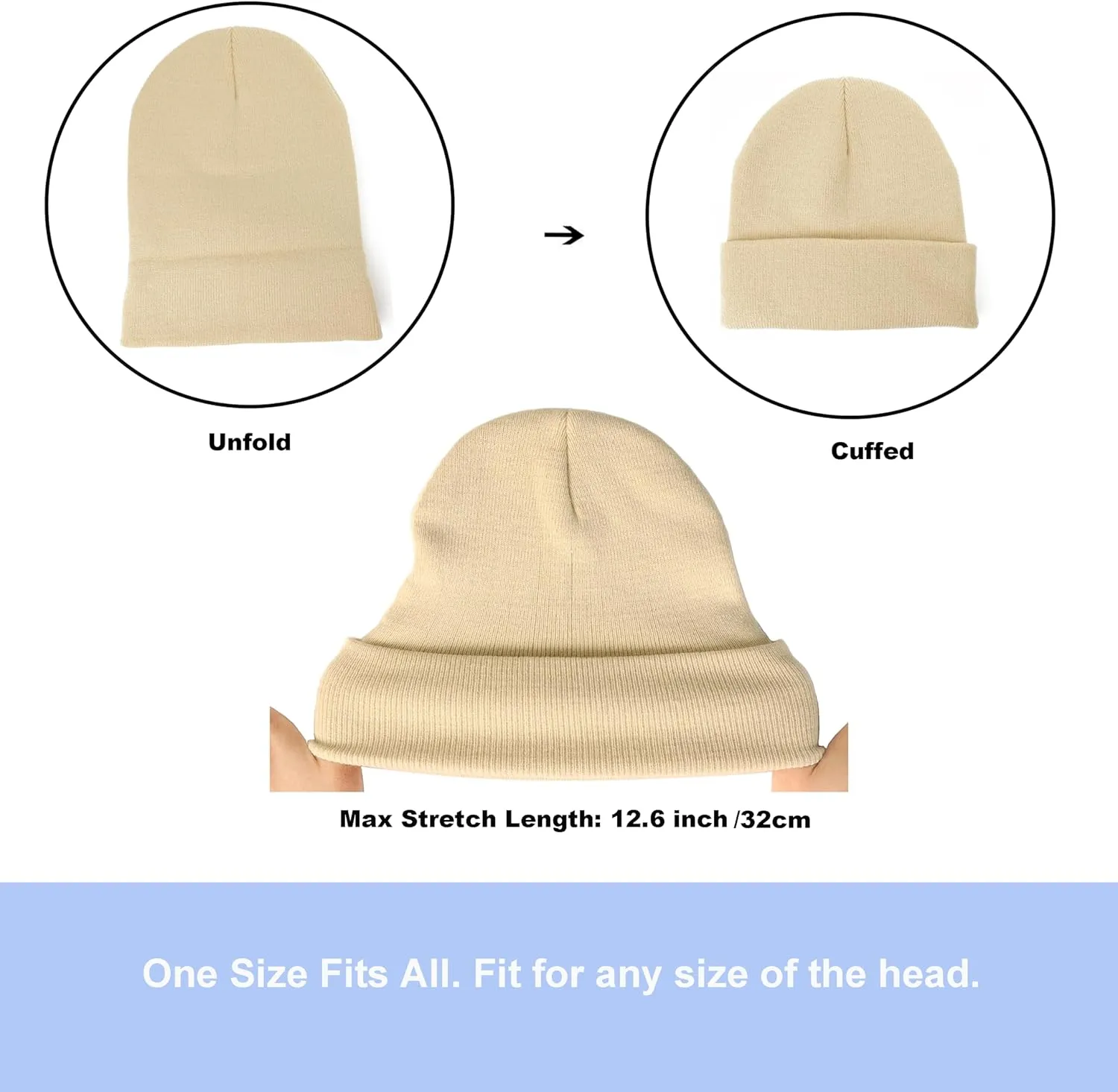Wheebo 12Pieces Cuffed Knit Beanie Hat for Women Men Winter Skull Ski Cap Unisex Style
