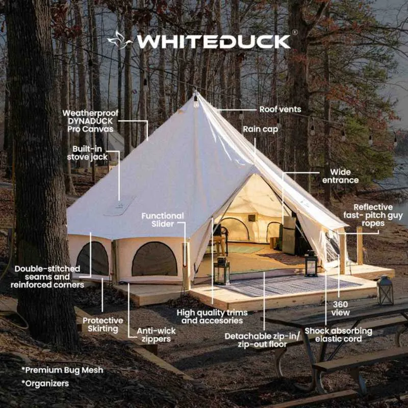 White Duck Avalon Canvas Bell Tent in White