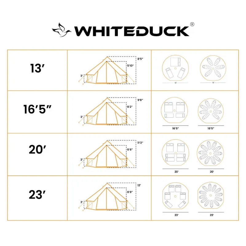 White Duck Avalon Canvas Bell Tent in White