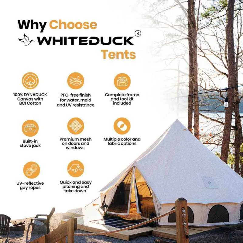 White Duck Avalon Canvas Bell Tent in White