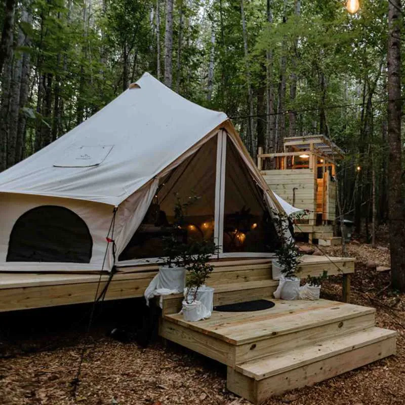 White Duck Avalon Canvas Bell Tent in White