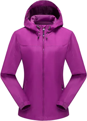 White Rain Jacket for Women Fashion Lightweight Waterproof Raincoat with Zip Pockets Cycling Bike Jackets