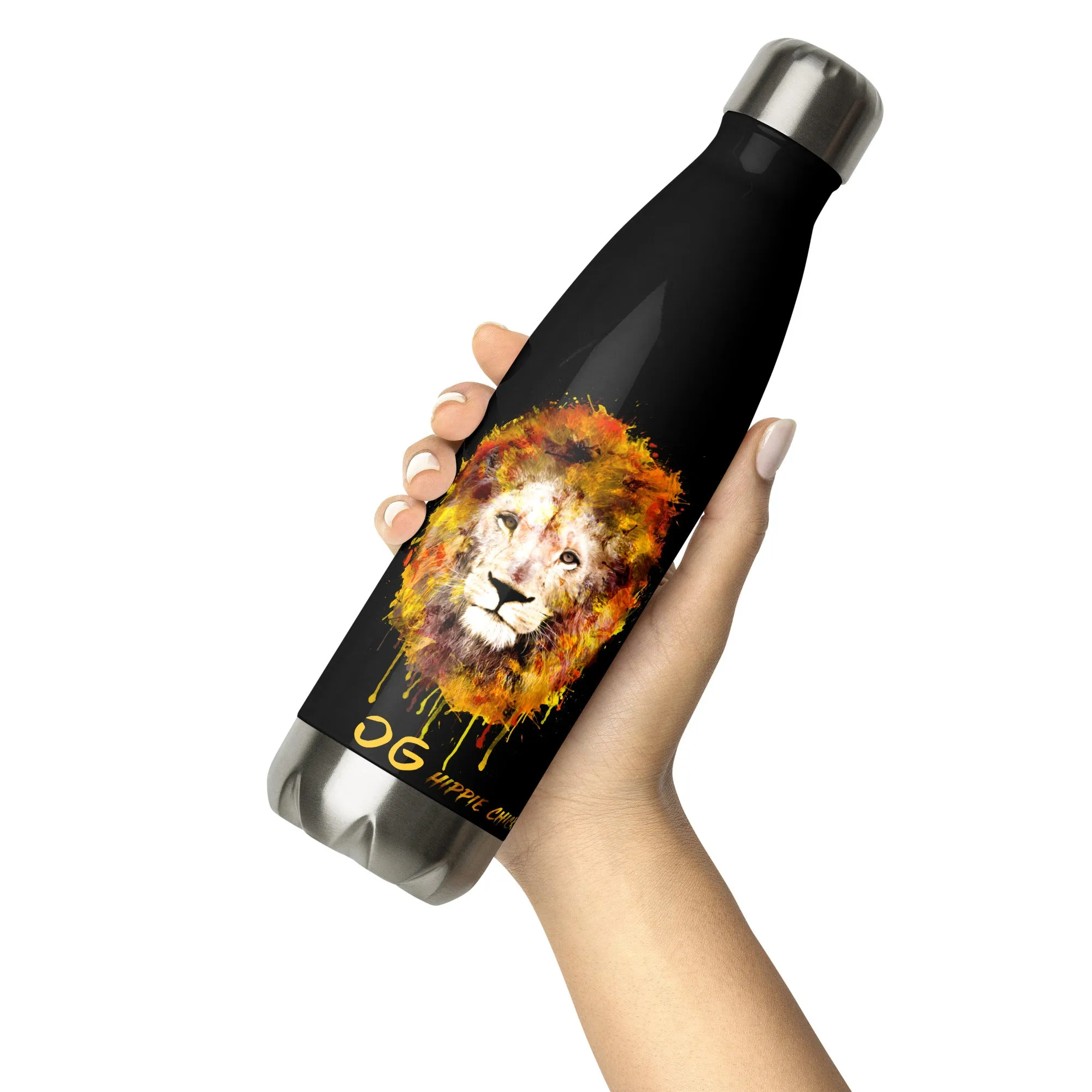 White/Black Stainless Steel Water Bottle