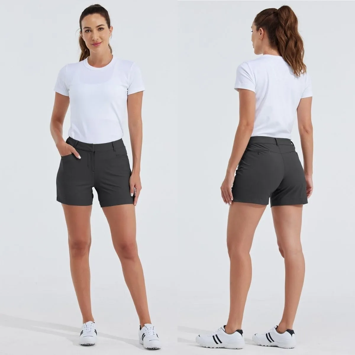 Willit Women's 4.5" Golf Shorts Quick Dry Outdoor Causal Shorts with Pockets Water Resistant