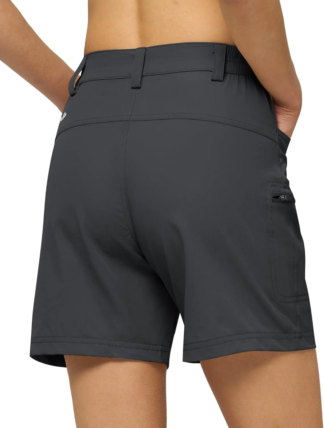 Willit Women's 7" Hiking Golf Shorts Stretch Qucik Dry with Cargo Pockets Water Resistant Outdoor Summer