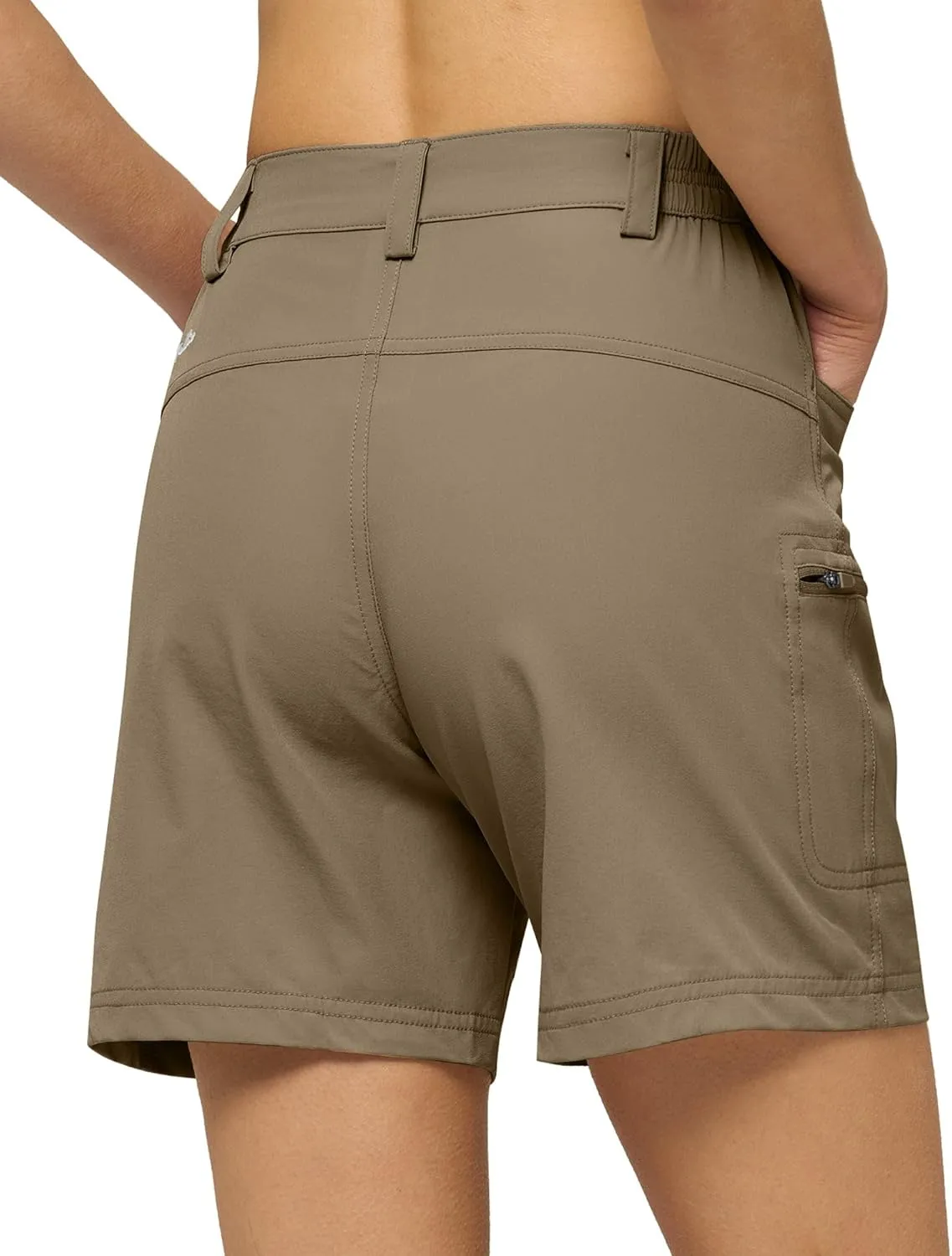 Willit Women's 7" Hiking Golf Shorts Stretch Qucik Dry with Cargo Pockets Water Resistant Outdoor Summer