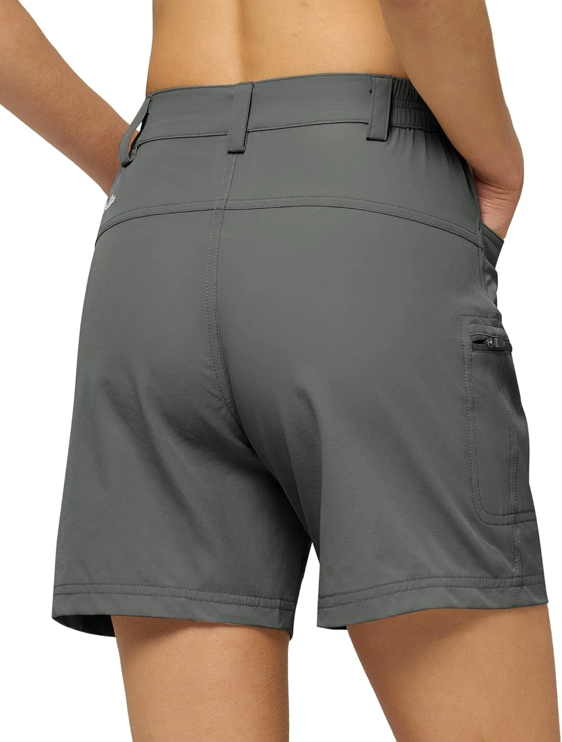 Willit Women's 7" Hiking Golf Shorts Stretch Qucik Dry with Cargo Pockets Water Resistant Outdoor Summer