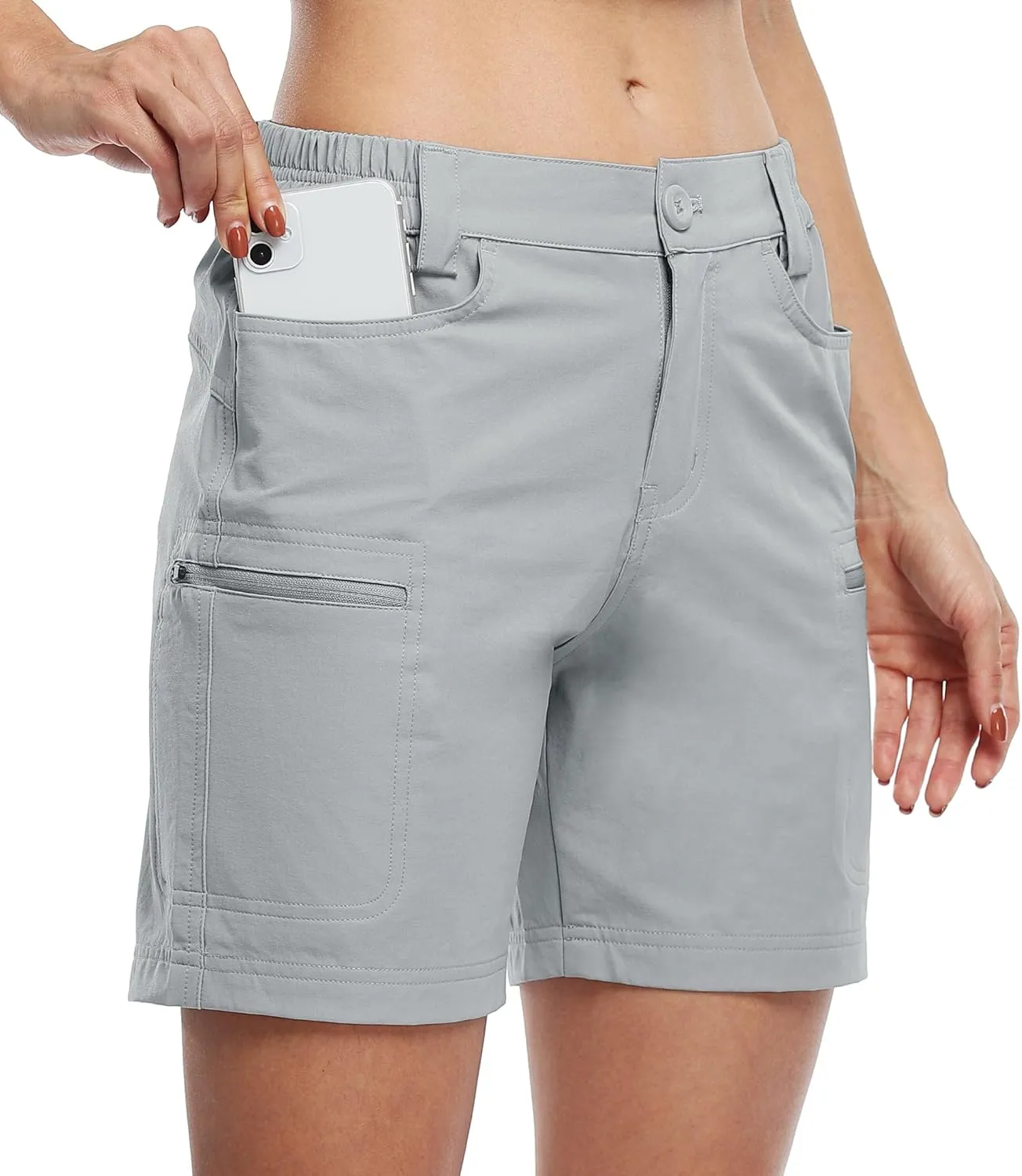 Willit Women's Shorts Hiking Cargo Golf Shorts Outdoor Summer Stretch Shorts with Pockets Water Resistant