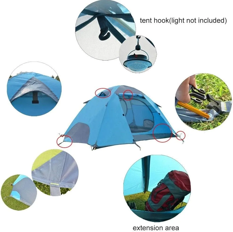Winter Tent 4 Season Off Ground Tent Double-Layer Anti- Camping Tent Cot Outdoor Fishing Bed for 1 Person Winter Fishing Travel Camping Suitable for C