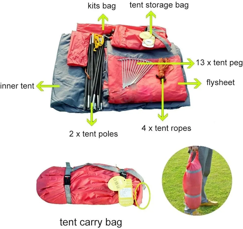 Winter Tent 4 Season Off Ground Tent Double-Layer Anti- Camping Tent Cot Outdoor Fishing Bed for 1 Person Winter Fishing Travel Camping Suitable for C