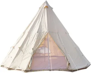 Winter TentTent Outdoor Camping Tent Canvas 16 Farmhouse Grill Tent Tent Rain Thickened for Family Short Weekends (Beige 5M) (Beige 5M)