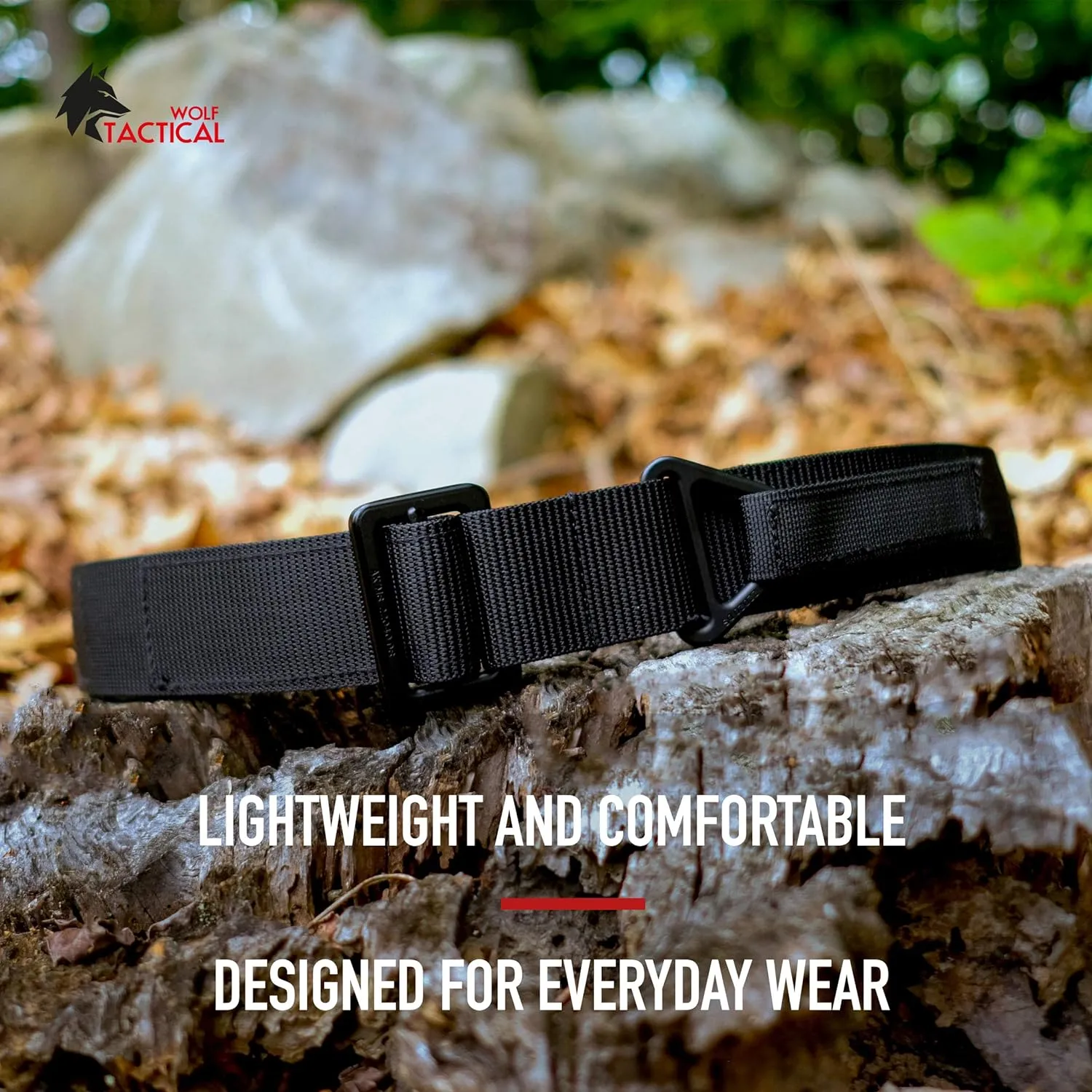 WOLF TACTICAL Everyday Riggers Belt - Tactical 1.75” Nylon Web Belt for CQB, CCW