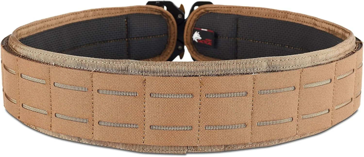 WOLF TACTICAL Molle Battle Belt – War Belt Battle Belts Tactical Gun Belt Duty Belt 2” Quick-Release Combat Belt