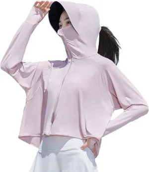 Women Long Sleeve T Shirts Upf 50  Uv Protection Shirts for Women Sun Protection Ice Silk Fishing Performance Jacket