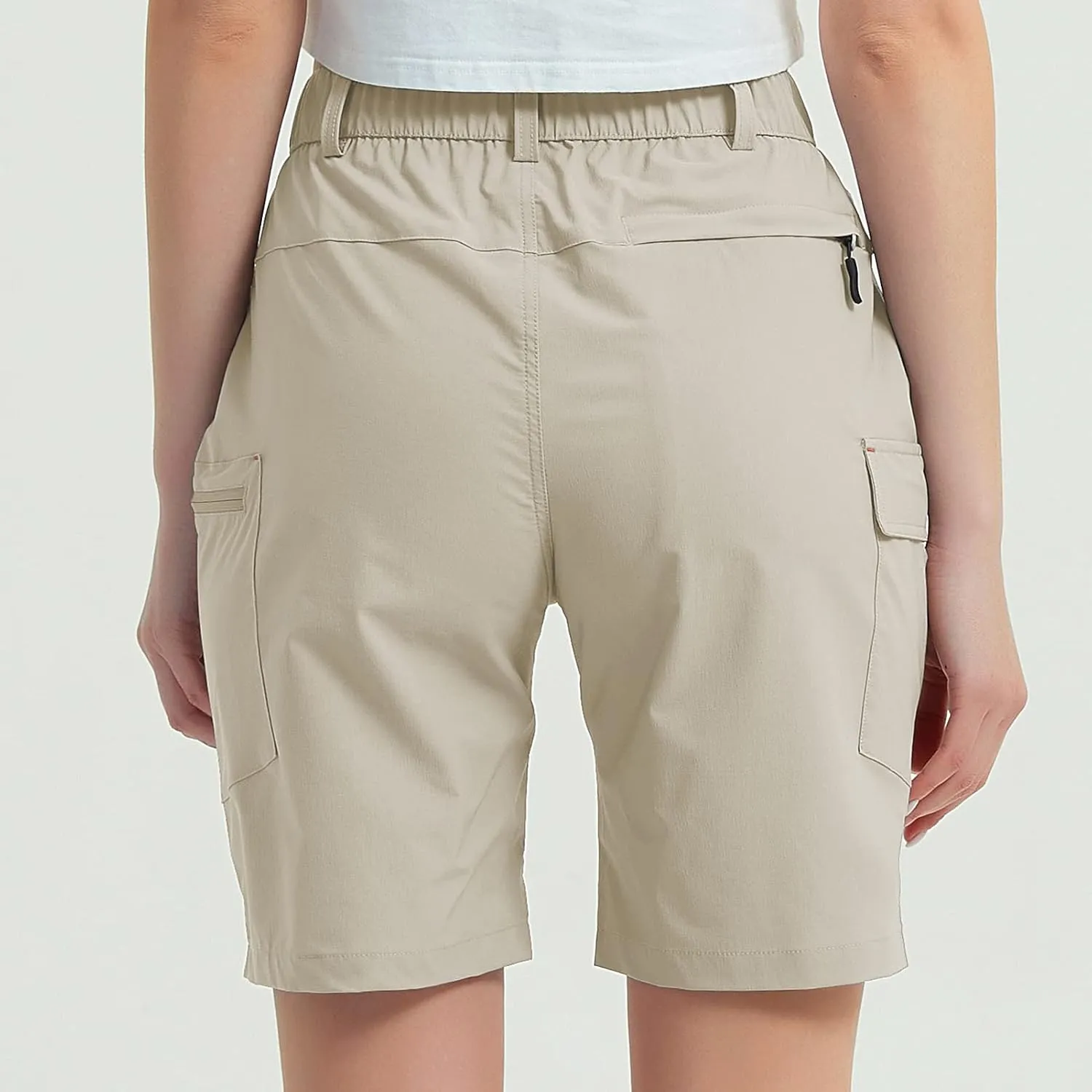 Women's 8" 10" Hiking Shorts Quick Dry Lightweight Golf Long Cargo Shorts Casual with Pockets for Travel Outdoor