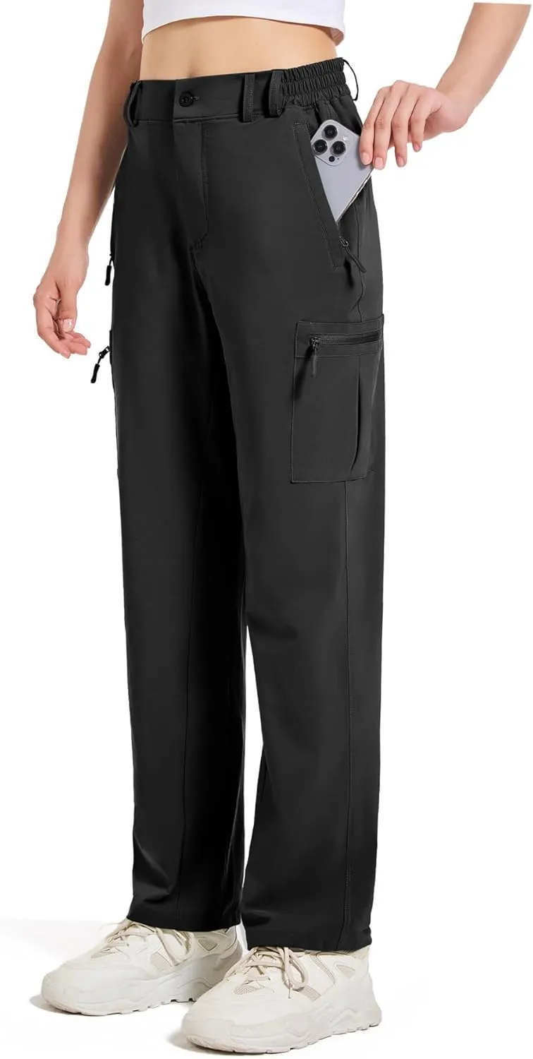 Women's Cargo Pants Hiking Pants Women Travel Pants Women Waterproof 4 Pockets Stretchy Quick Dry Lightweight