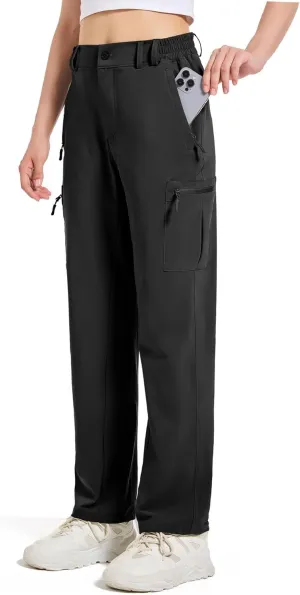 Women's Cargo Pants Hiking Pants Women Travel Pants Women Waterproof 4 Pockets Stretchy Quick Dry Lightweight