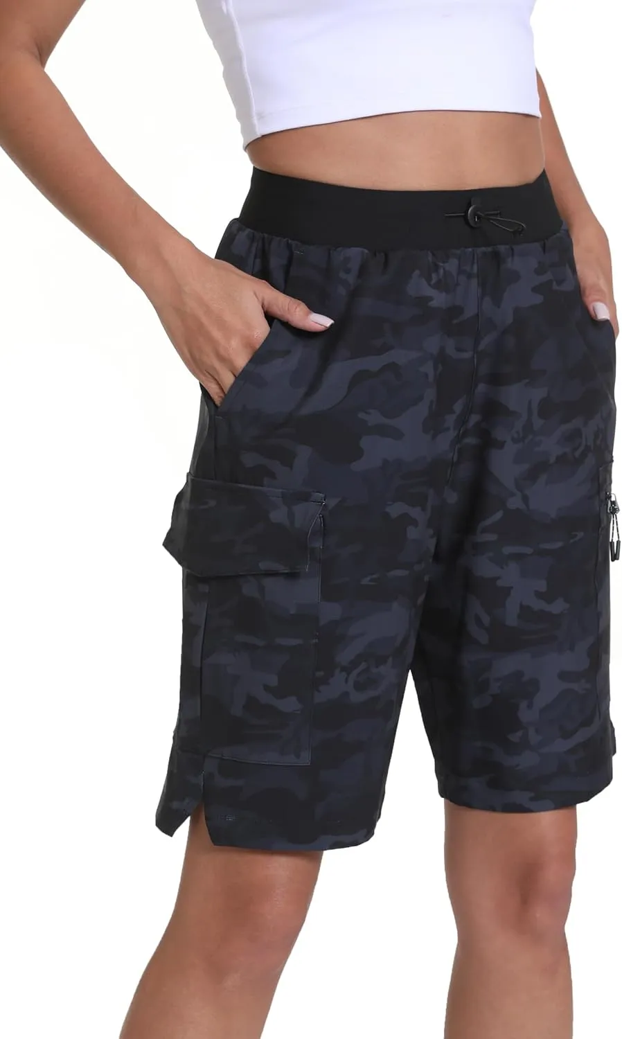 Women's Hiking Cargo Shorts Quick Dry Lightweight Shorts for Travel Athletic