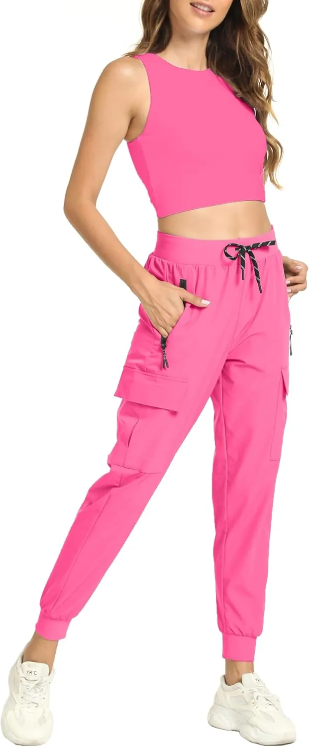 Women's Lightweight Joggers Quick Dry Hiking Running Pants for Athletic Casual Workout Outdoor