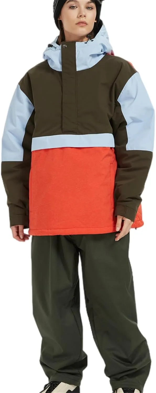 Womens Waterproof Ski Jacket Warm Winter Snow Coat Windbreaker Hooded Thick Snowboard Jacket