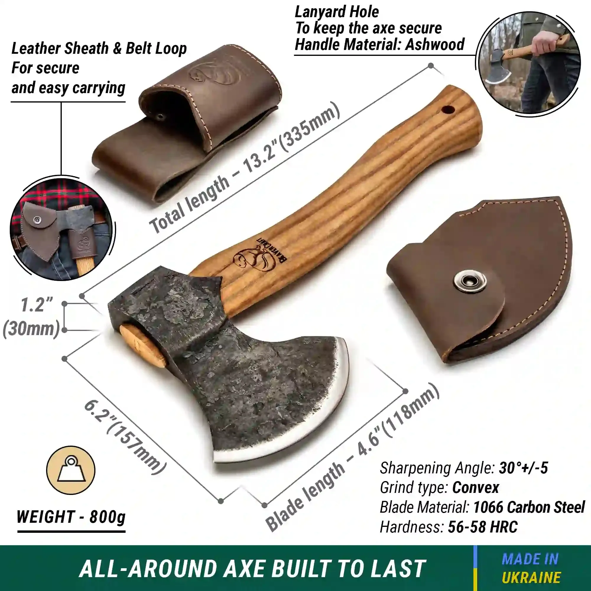 Woodcraft Bushcraft Splitting Hatchet