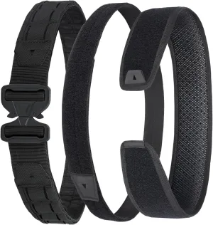 YAKEDA Tactical Airsoft Battle Belt for Men, 1.75" & 1.5" Rigger Heavy Duty Belt 3pcs,ideal for hunting, hiking