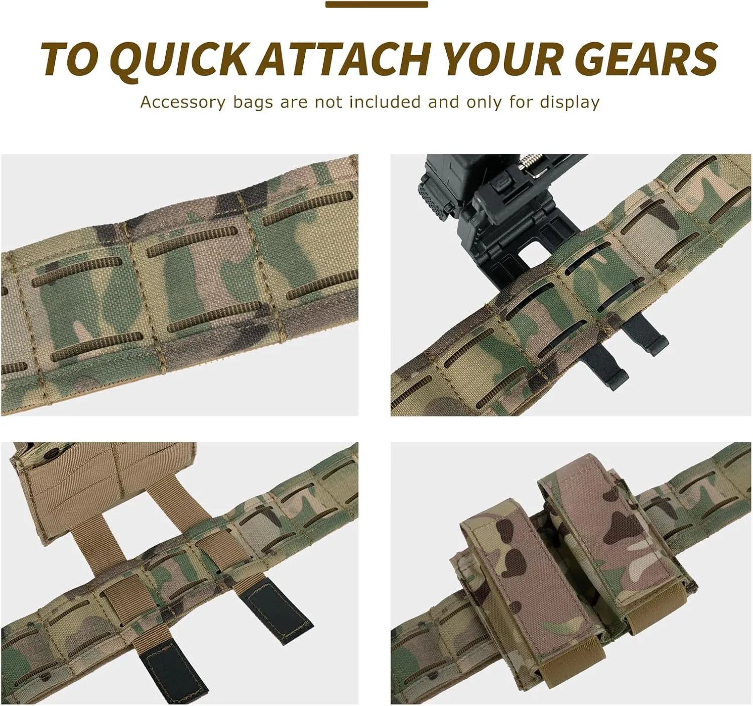 YAKEDA Tactical Airsoft Battle Belt for Men, 1.75" & 1.5" Rigger Heavy Duty Belt 3pcs,ideal for hunting, hiking