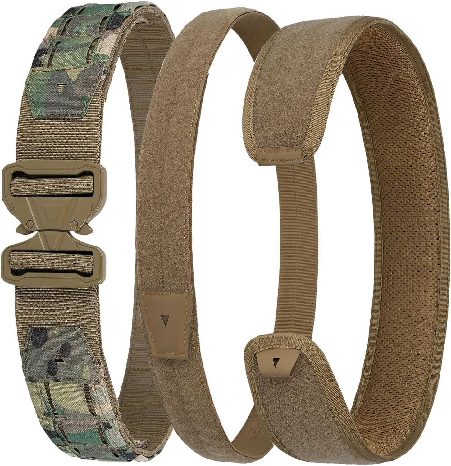 YAKEDA Tactical Airsoft Battle Belt for Men, 1.75" & 1.5" Rigger Heavy Duty Belt 3pcs,ideal for hunting, hiking
