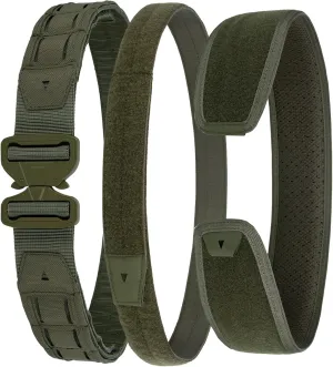 YAKEDA Tactical Airsoft Battle Belt for Men, 1.75" & 1.5" Rigger Heavy Duty Belt 3pcs,ideal for hunting, hiking