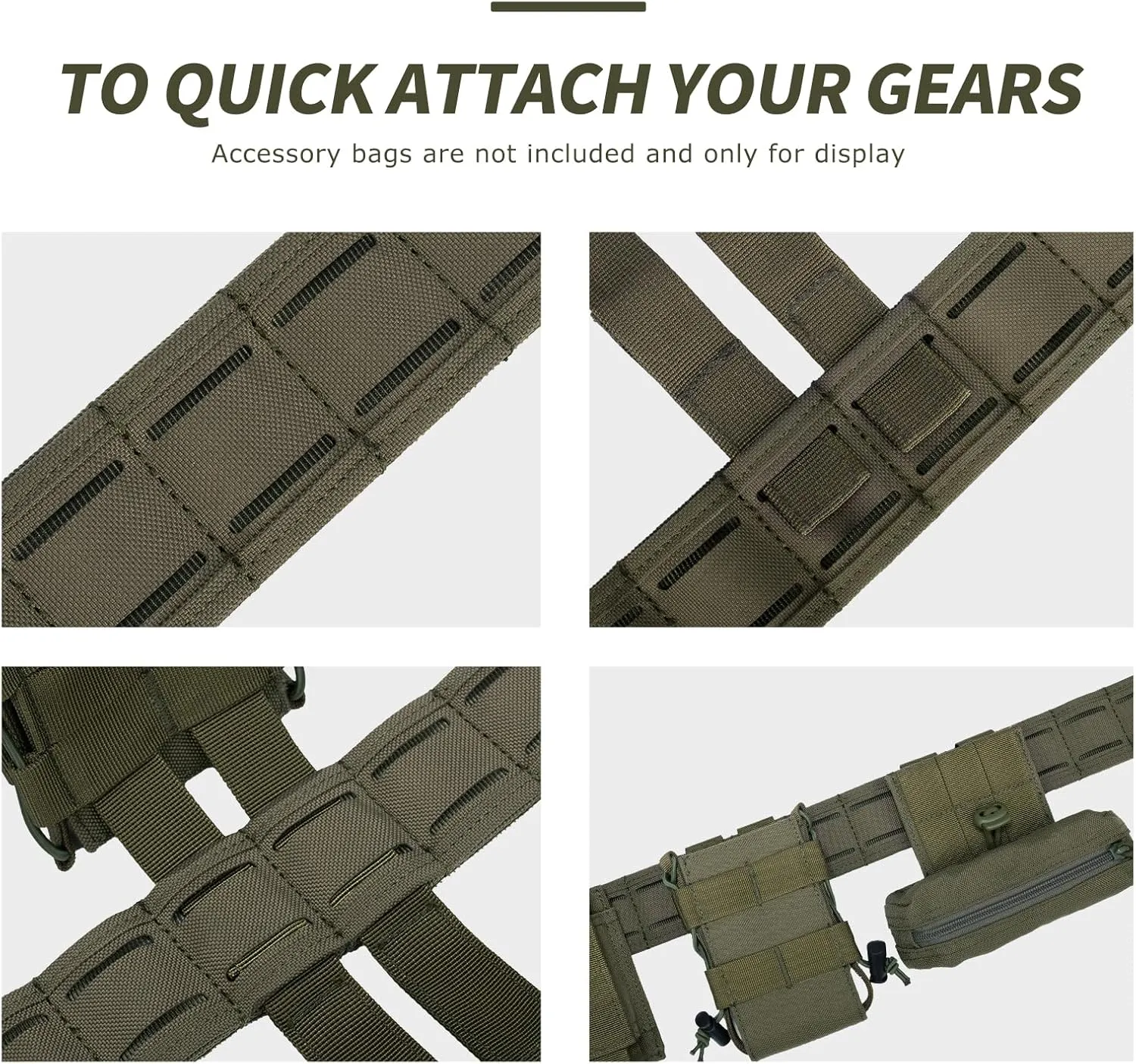 YAKEDA Tactical Airsoft Battle Belt for Men, 1.75" & 1.5" Rigger Heavy Duty Belt 3pcs,ideal for hunting, hiking