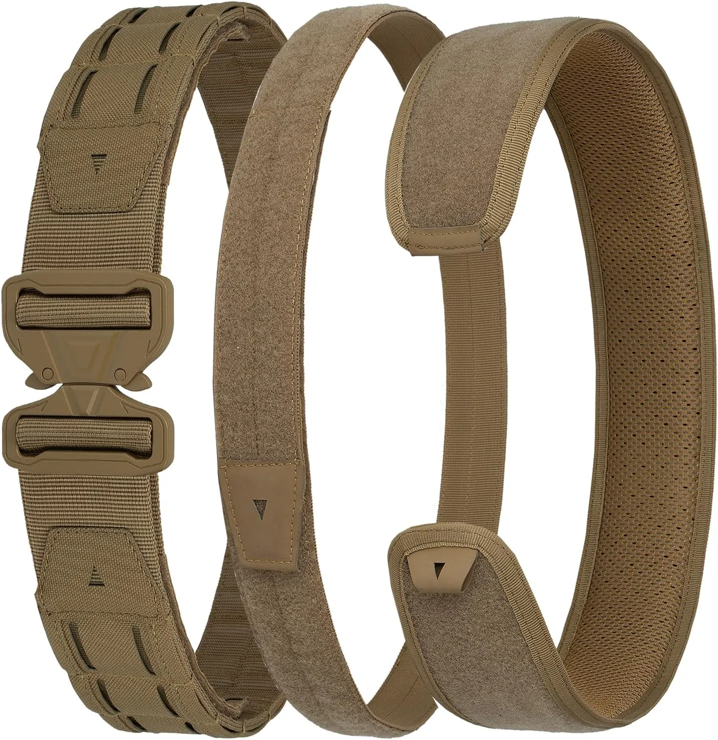 YAKEDA Tactical Airsoft Battle Belt for Men, 1.75" & 1.5" Rigger Heavy Duty Belt 3pcs,ideal for hunting, hiking
