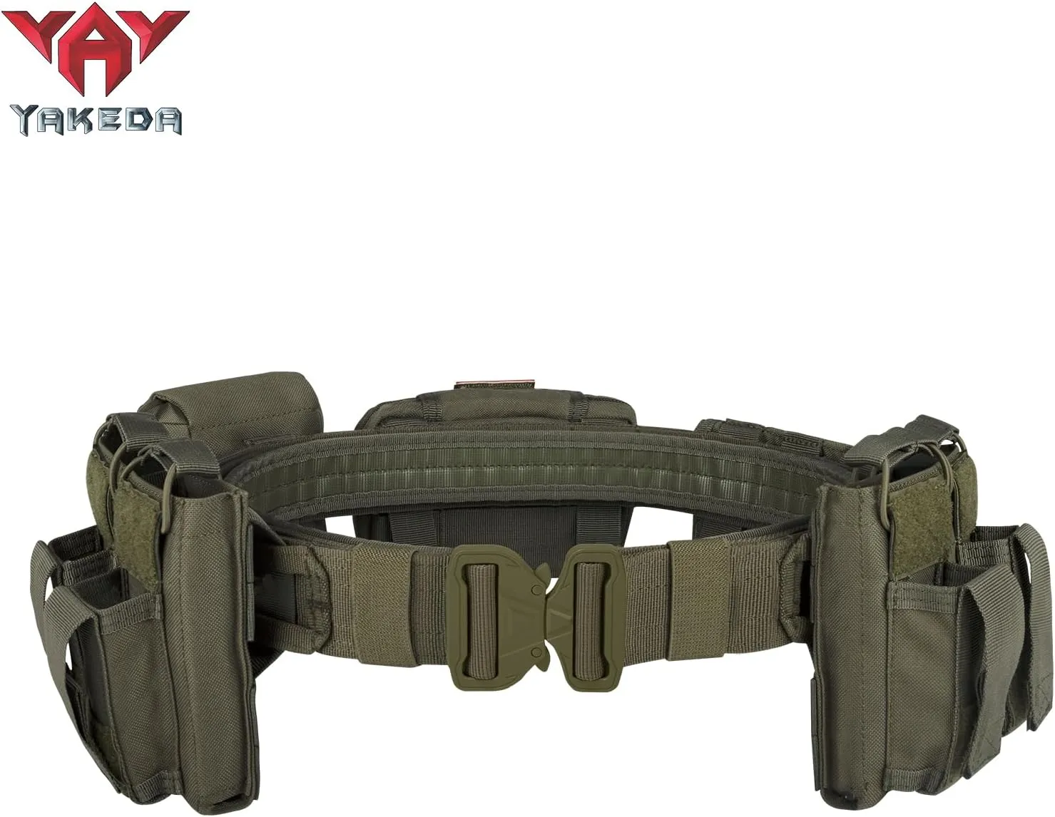 YAKEDA Tactical Battle Belt Duty Belts Law Enforcement Police Utility Belt With Pouches 7 in 1