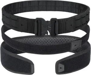 YAKEDA Tactical Battle Belt with Quick-Release, Padded Nylon with Inner Belt & Anti-Slip Feature