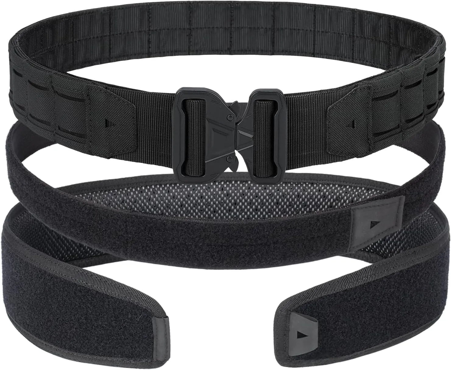 YAKEDA Tactical Battle Belt with Quick-Release, Padded Nylon with Inner Belt & Anti-Slip Feature