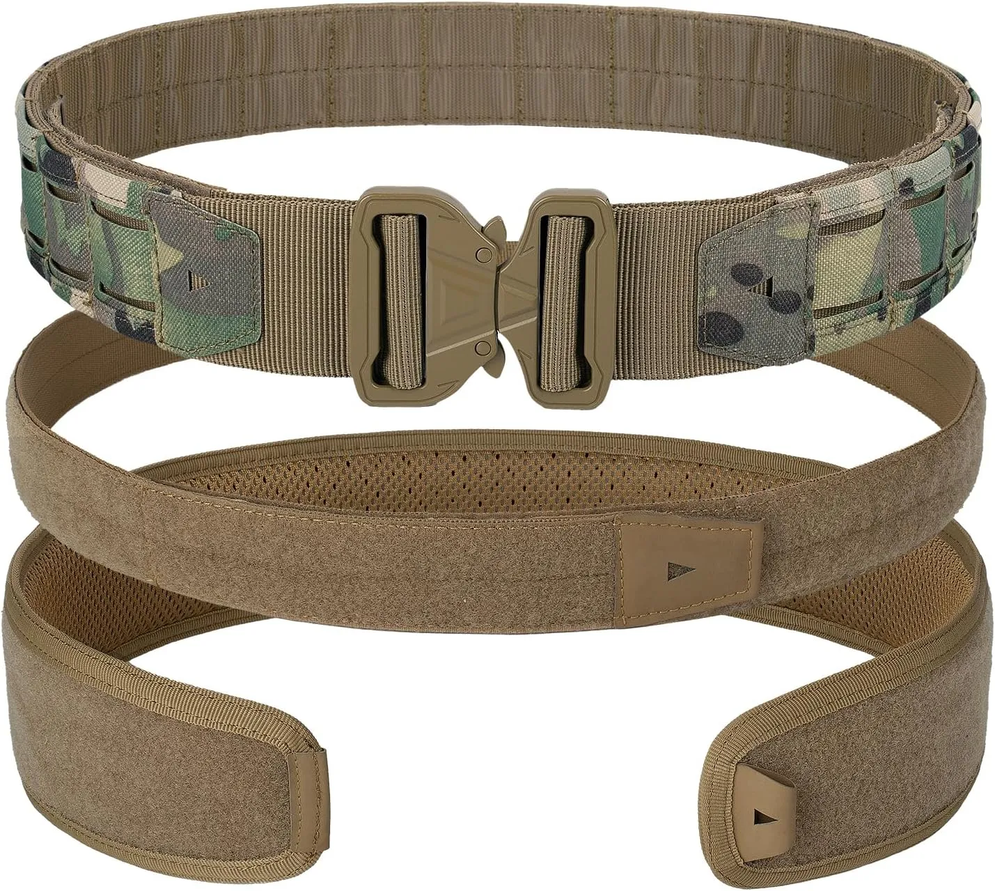 YAKEDA Tactical Battle Belt with Quick-Release, Padded Nylon with Inner Belt & Anti-Slip Feature