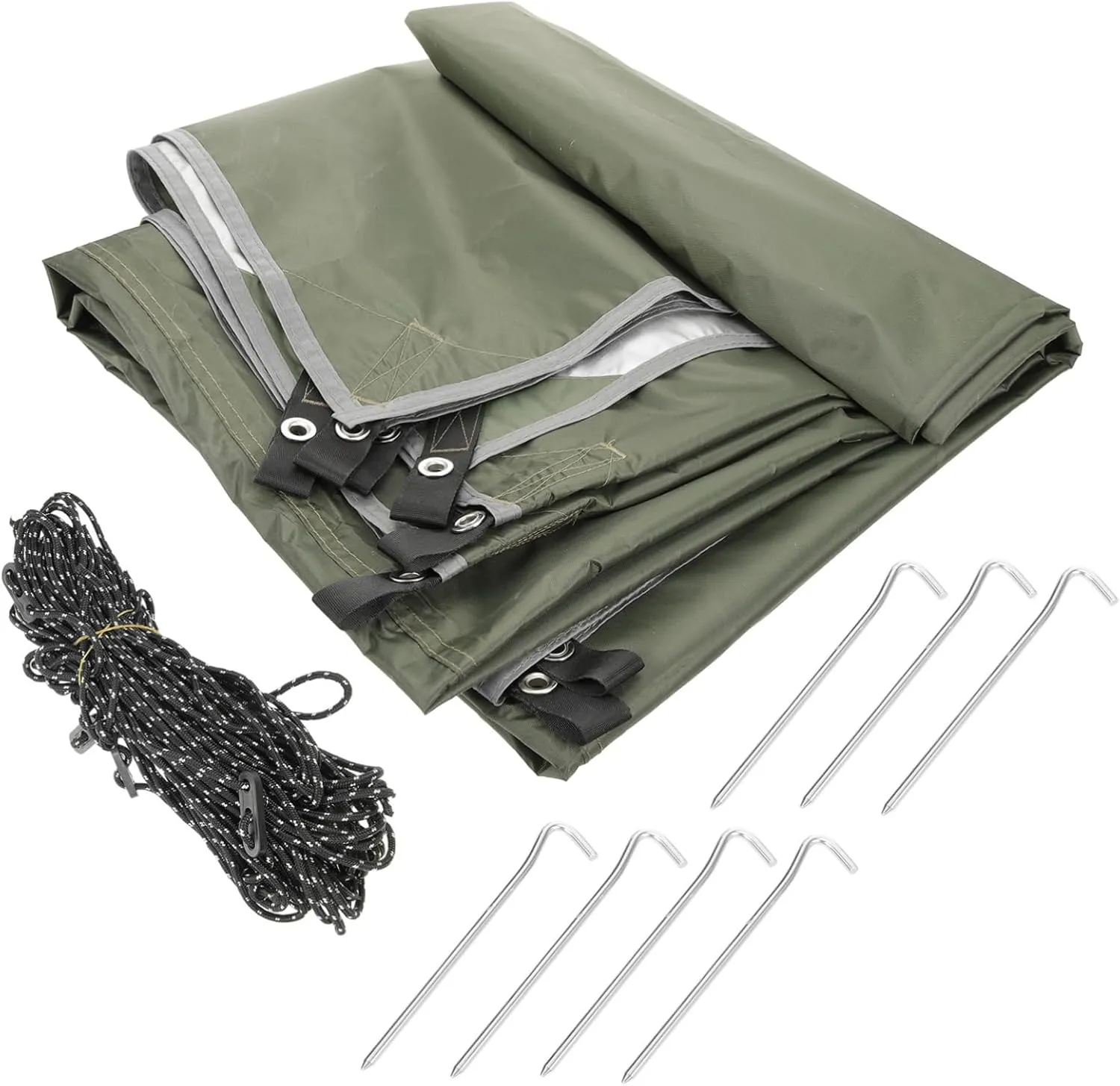 YARNOW High-Density Silver Coated Tent Waterproof Camping Awning Uv Shielding Portable Shade for Park Beach Garden