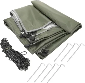 YARNOW High-Density Silver Coated Tent Waterproof Camping Awning Uv Shielding Portable Shade for Park Beach Garden