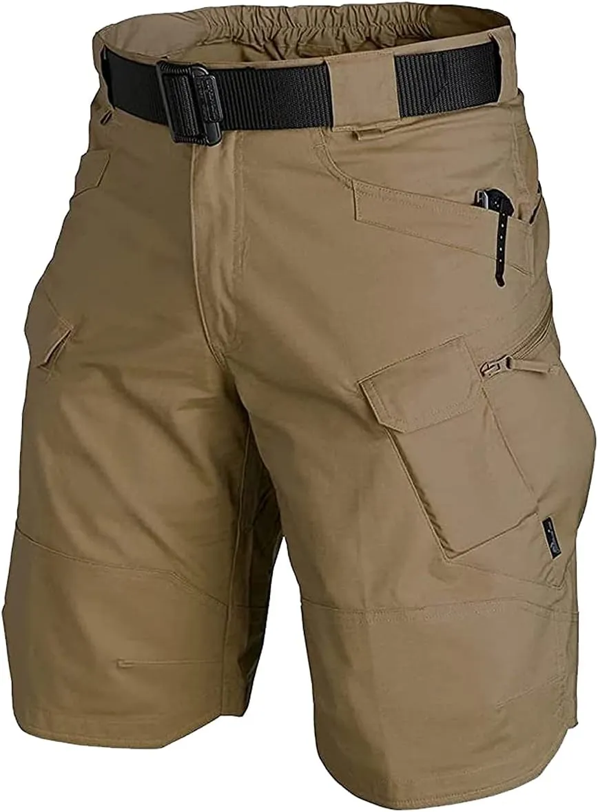 YAXHWIV Mens Tactical Shorts 11" Waterproof Hiking Fishing Breathable Quick Dry Cargo Short Shorts Regular(NO Belt)