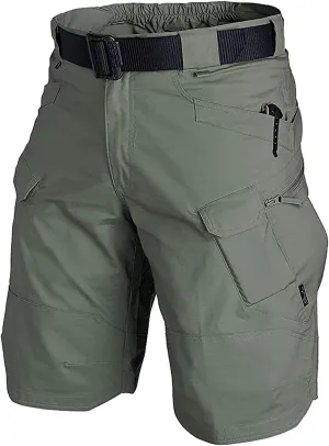 YAXHWIV Mens Tactical Shorts 11" Waterproof Hiking Fishing Breathable Quick Dry Cargo Short Shorts Regular(NO Belt)