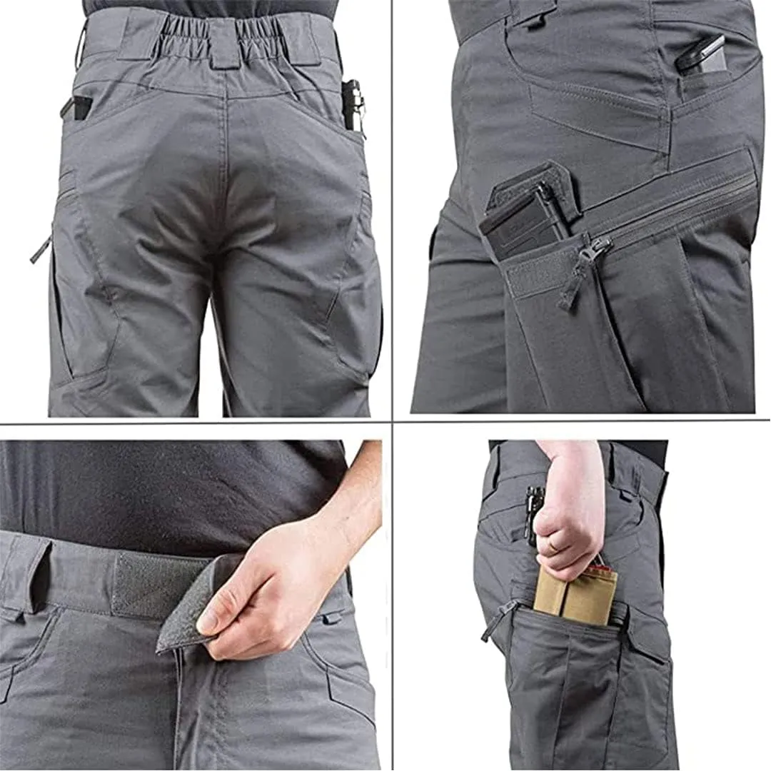 YAXHWIV Mens Tactical Shorts 11" Waterproof Hiking Fishing Breathable Quick Dry Cargo Short Shorts Regular(NO Belt)