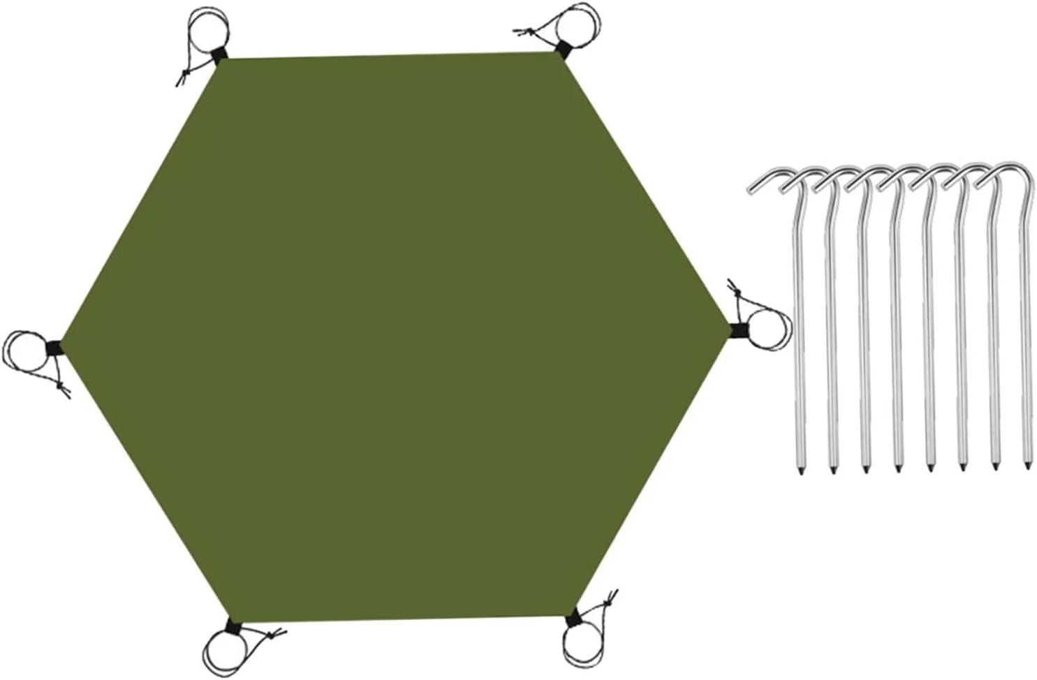 Yiju Hexagonal Ground Sheet for Camping and Outdoor Activities