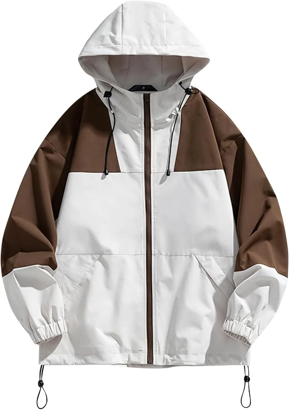 Ymosrh Men's Rain Jacket for Waterproof with Hood Raincoat Lightweight Windbreaker Outdoors Suits Jacket, M-4XL