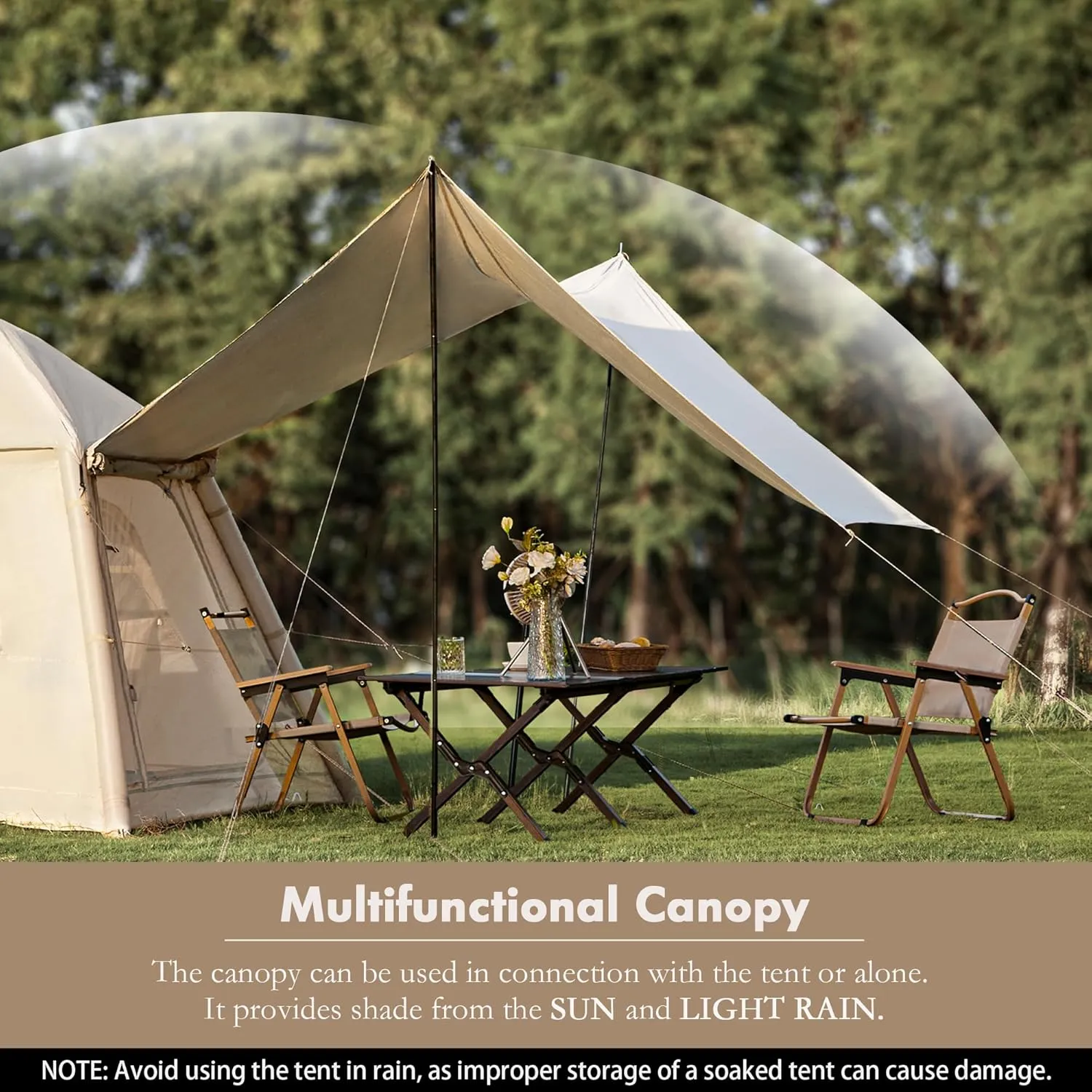 YOLENY Inflatable Camping Tent for 4-6 Person, Easy Setup Portable Water-Resistant Cabin Tent with Mesh Windows & Pumps