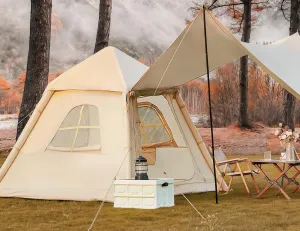 YOLENY Inflatable Camping Tent for 4-6 Person, Easy Setup Portable Water-Resistant Cabin Tent with Mesh Windows & Pumps