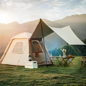 YOLENY Inflatable Camping Tent for 4-6 Person, Easy Setup Portable Water-Resistant Cabin Tent with Mesh Windows & Pumps