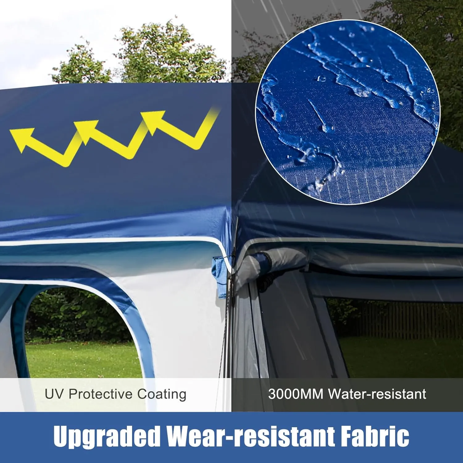 YOLENY Instant Cabin Tent 4/6/8/10 Person, Family Large Camping Tent, 60s Easy Setup with Rainfly & Waterproof Portable with Carry Bag for Family Activities, 4 Season